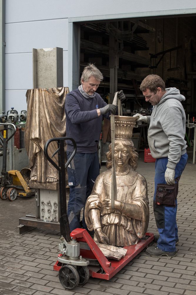 Montagearbeiten Cherubim, Foto: Stefan Müller